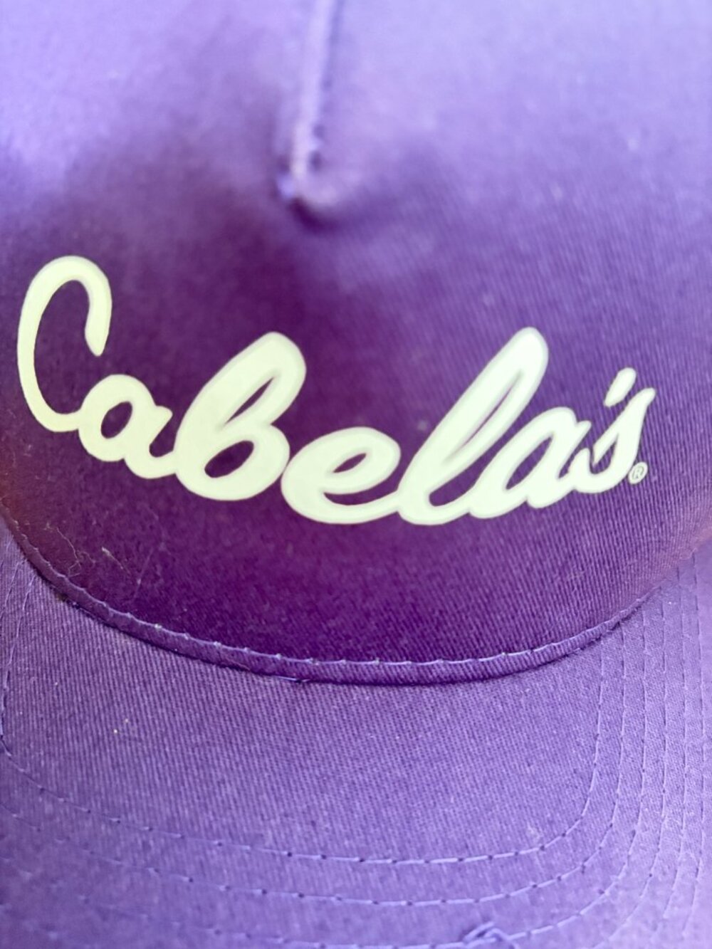 Cabella's Trucker Baseball Cap Purple Adjustable Snap Back Bass Pro Shop - Picture 3 of 8